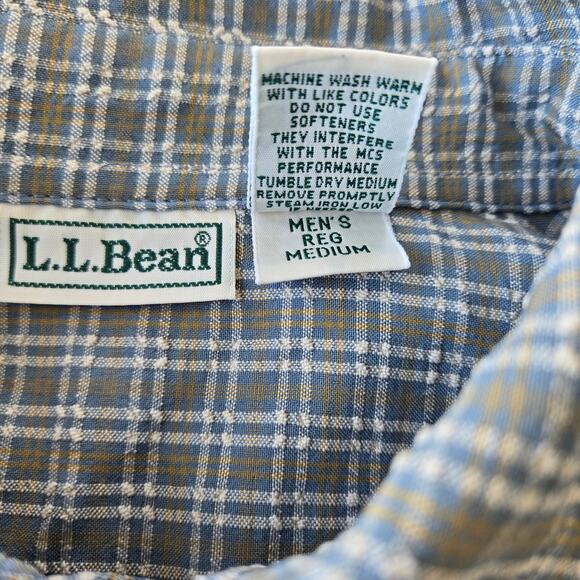 L.L. Bean Button Down Long Sleeve Outdoor Active Shirt Size M - Picture 4 of 12
